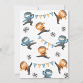 Ninja Birthday Uitnodiging | Uitnodiging van de pa (Achterkant)