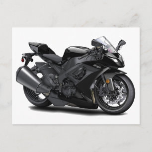 Ninja Black Bike Briefkaart