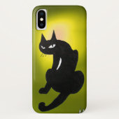 NINJA BLACK CAT Bright Geel Case-Mate iPhone Case (Achterkant)