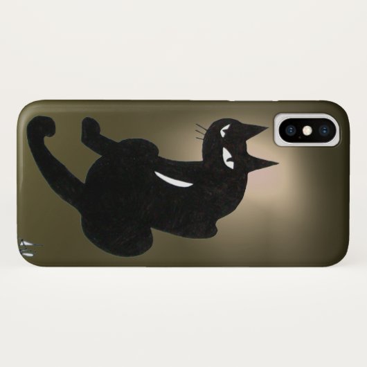NINJA BLACK CAT Grey Case-Mate iPhone Case (Achterkant (horizontaal))