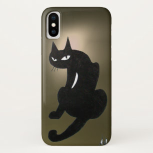 NINJA BLACK CAT Grey iPhone X Hoesje