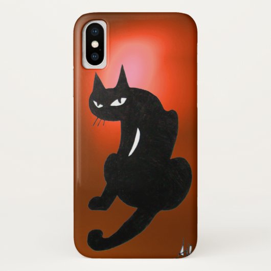NINJA BLACK CAT Oranje Red Case-Mate iPhone Case (Achterkant)