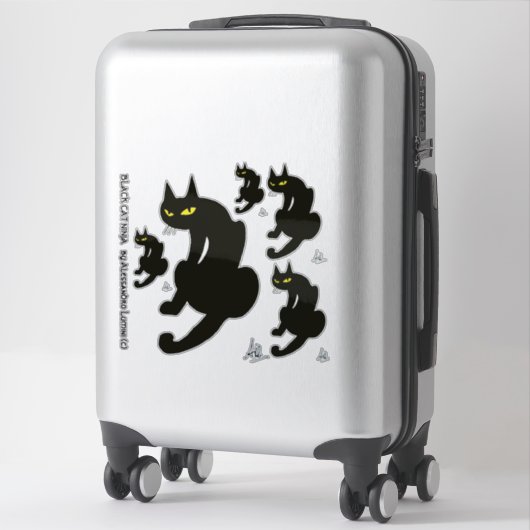 NINJA BLACK CAT STICKER (Koffer)