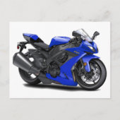 Ninja Blue Bike Briefkaart (Voorkant)