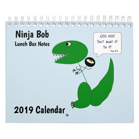 Ninja Bob Lunch Box Note 12 Month Calendar Kalender (Hoes)
