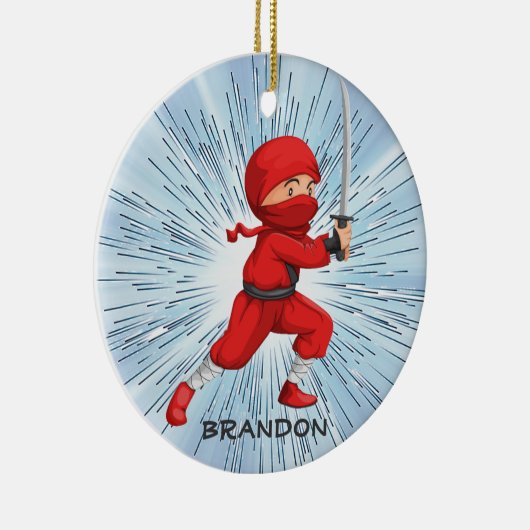 Ninja Boy Design Ornament (Rechts)
