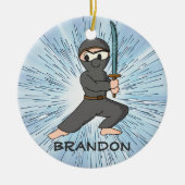 Ninja Boy Design Ornament (Voorkant)