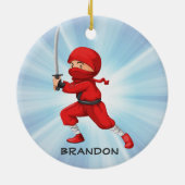 Ninja Boy Design Ornament (Achterkant)