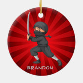 Ninja Boy Design Ornament (Achterkant)