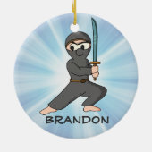Ninja Boy Design Ornement (Dos)