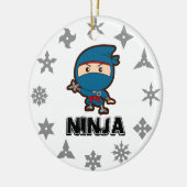 Ninja Boy Keramisch Ornament (Links)