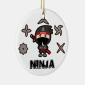 Ninja Boy Keramisch Ornament (Rechts)