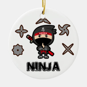 Ninja Boy Keramisch Ornament
