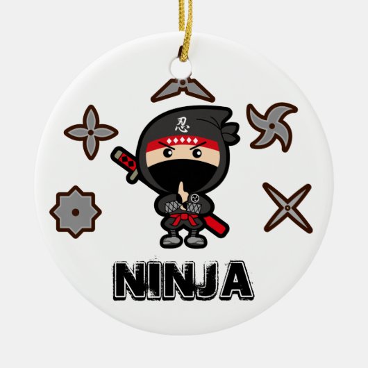 Ninja Boy Keramisch Ornament (Voorkant)
