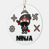Ninja Boy Keramisch Ornament (Links)