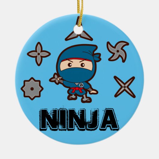Ninja Boy Keramisch Ornament (Voorkant)