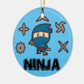 Ninja Boy Keramisch Ornament (Links)