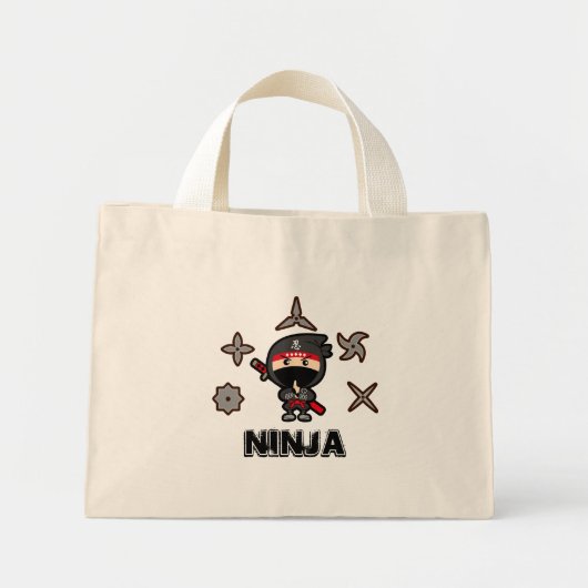 Ninja Boy Mini Tote Bag (Voorkant)