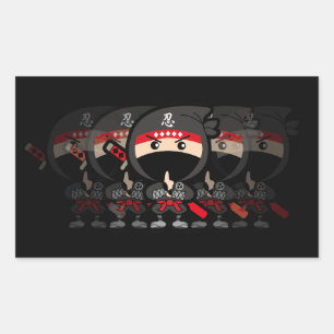 Ninja Boy Rechthoekige Sticker