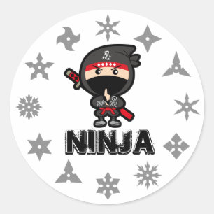Ninja Boy Ronde Sticker