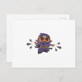 Ninja boy, schattige ninja briefkaart (Voorkant / Achterkant)