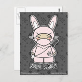 Ninja Bunny ! Carte postale (Devant / Derrière)