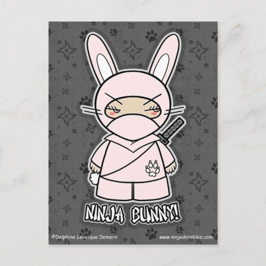 Ninja Bunny ! Carte postale (Devant)