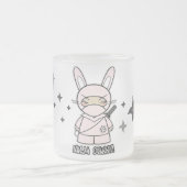 Ninja Bunny. Met Shurikens-Mok Matglas Koffiemok (Center)