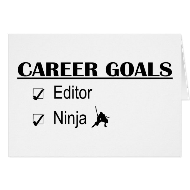 Ninja Career Goals - Editor (Voorkant Horizontaal)