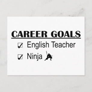 Ninja Career Goals - Engelse leraar Briefkaart