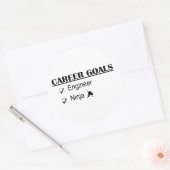 Ninja Career Goals - Engineer Ronde Sticker (Envelop)