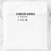 Ninja Career Goals - Engineer Ronde Sticker (Tas)