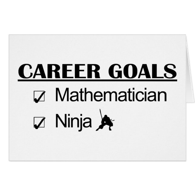 Ninja Career Goals - Mathematicus (Voorkant Horizontaal)