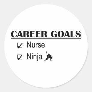 Ninja Carrièredoelen - Verpleegster Ronde Sticker