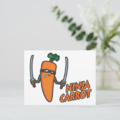 Ninja Carrot Briefkaart (Staand voorkant)