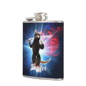 Ninja Cat in de ruimte. Heupfles (Links)