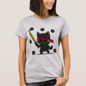 Ninja Cat Shadow Warrior T-shirt (Devant)