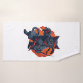 Ninja Cat Stealth Badhanddoek (Badhanddoek)