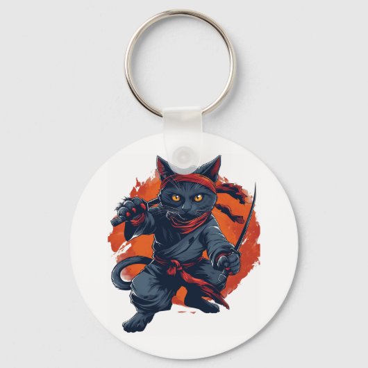 Ninja Cat Stealth Sleutelhanger (Voorkant)