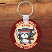Ninja Cat | Sterker dan je denkt Sleutelhanger (Voorkant)
