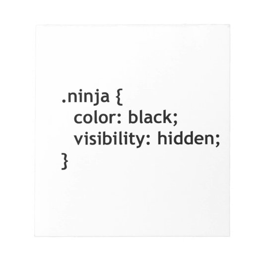 Ninja-code, script notitieblok (Voorkant)