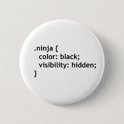 Ninja-code, script ronde button 5,7 cm (Voorkant)