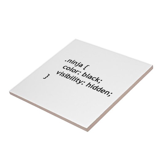 Ninja-code, script tegeltje (Zijkant)