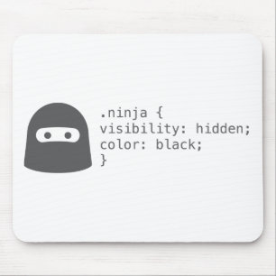 Ninja Computer Code Geeky Funny Muismat