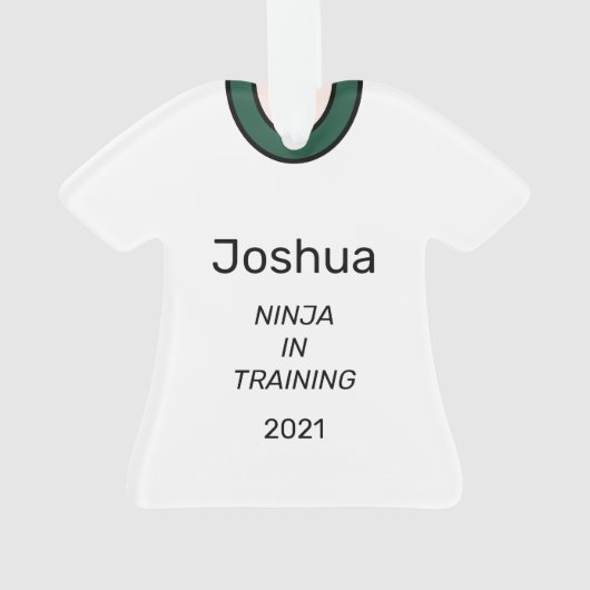 Ninja Dans L'Entraînement Tang Soo Do Green Belt A (dos)