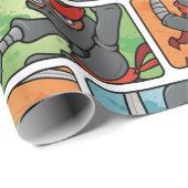  Ninja-Design Cadeaupapier (Rol Hoek)