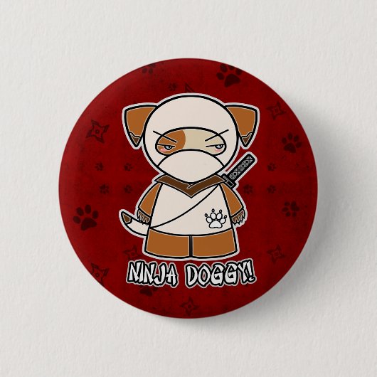 Ninja Doggy! In rode Button (Voorkant)