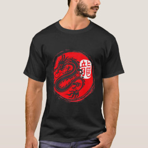 Ninja Dragon Japanse Oriental Sun Japan Art T-shirt