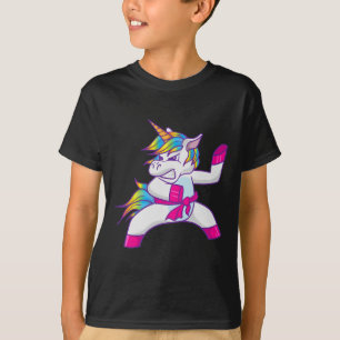 Ninja Eenhoorn Karate Taekwondo Kung Fu Vechtende T-shirt