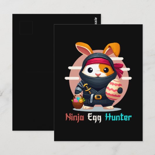 Ninja Eierjager Briefkaart (Voorkant / Achterkant)